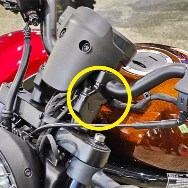 Handlebar risers, 30mm pullback, for Rebel 250/500/1100