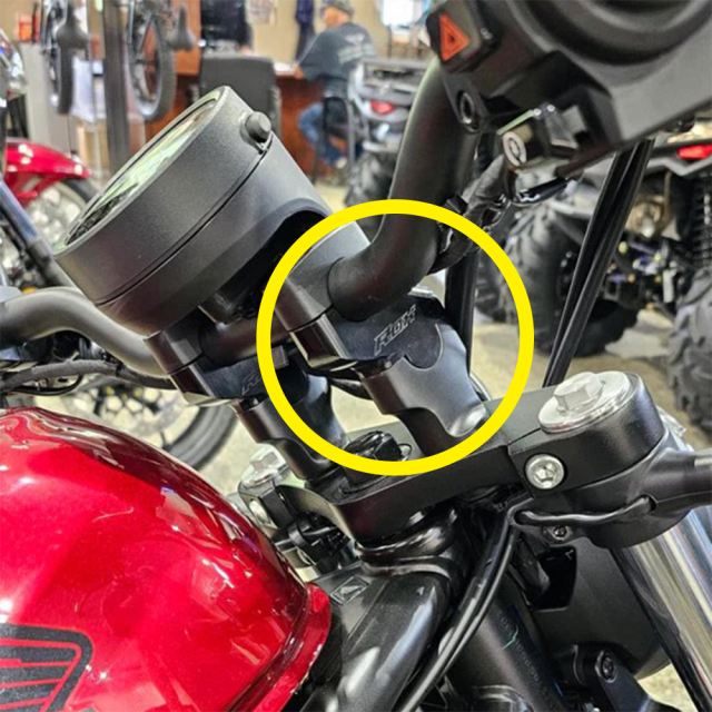 Handlebar risers, 30mm pullback, for Rebel 250/500/1100