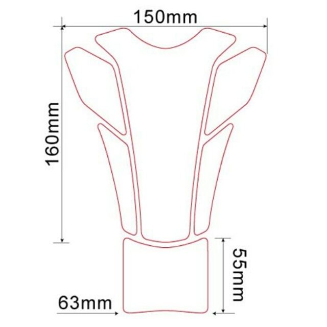Tank Pad Suzuki Type R Series/Red