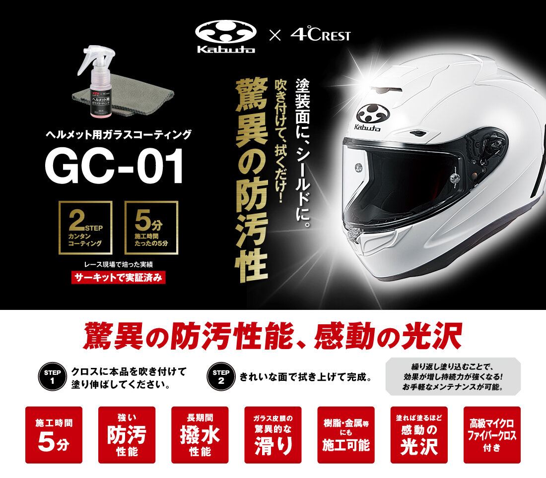 GC-01 ヘルメット用ガラスコーティングキット 20ml