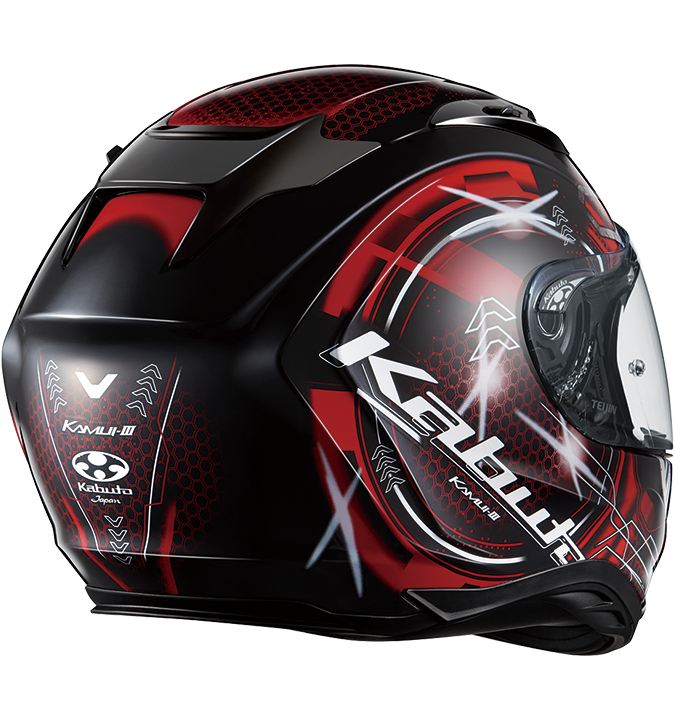 KAMUI-3 ESTELA Full Face Helmet Black Red