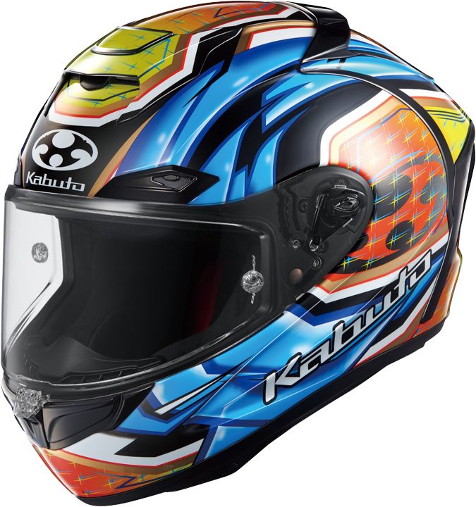 F-17 GLANZ Full-face Helmet Blue/Yellow