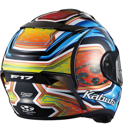 F-17 GLANZ Full-face Helmet Blue/Yellow