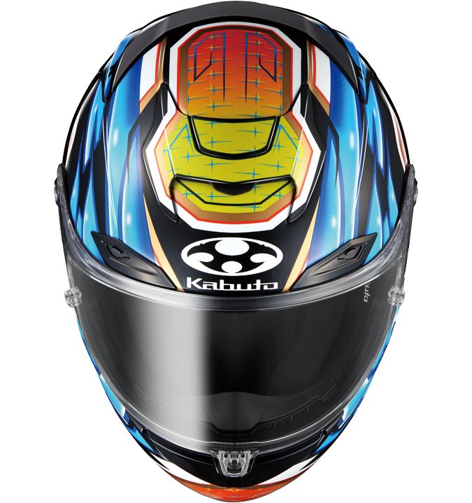 F-17 GLANZ Full-face Helmet Blue/Yellow