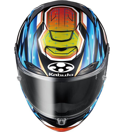 F-17 GLANZ Full-face Helmet Blue/Yellow