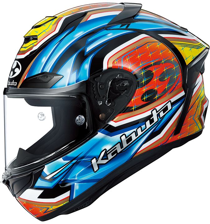 F-17 GLANZ Full-face Helmet Blue/Yellow