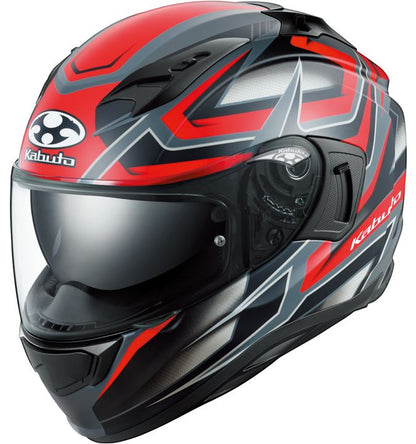 KAMUI-3 ACROBAT Full Face Helmet Flat Black Red