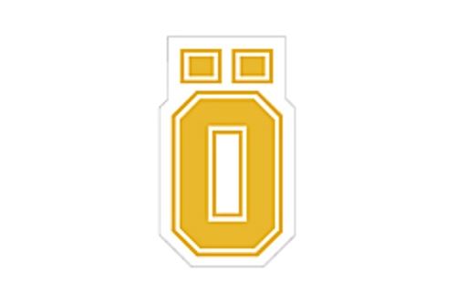O-sticker, yellow, 48x80mm