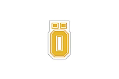 O Sticker Yellow 17x32mm