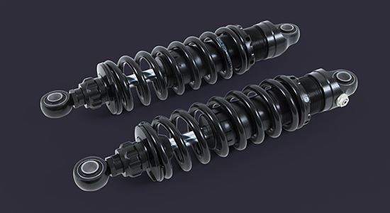 Rear Shock S36DR1L Blackline All Black Harley Touring Family -20
