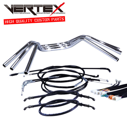 SR400/500 88-00年 1JR1JN 鬼ハンドル セット ブラック ワイヤー