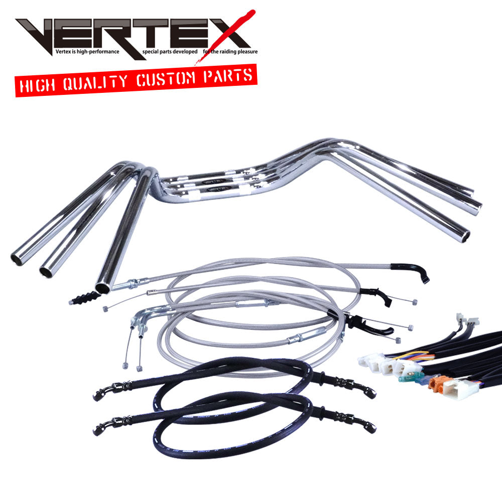 TW200/E 87-99年 2JL 鬼ハンドル セット メッシュ ワイヤー