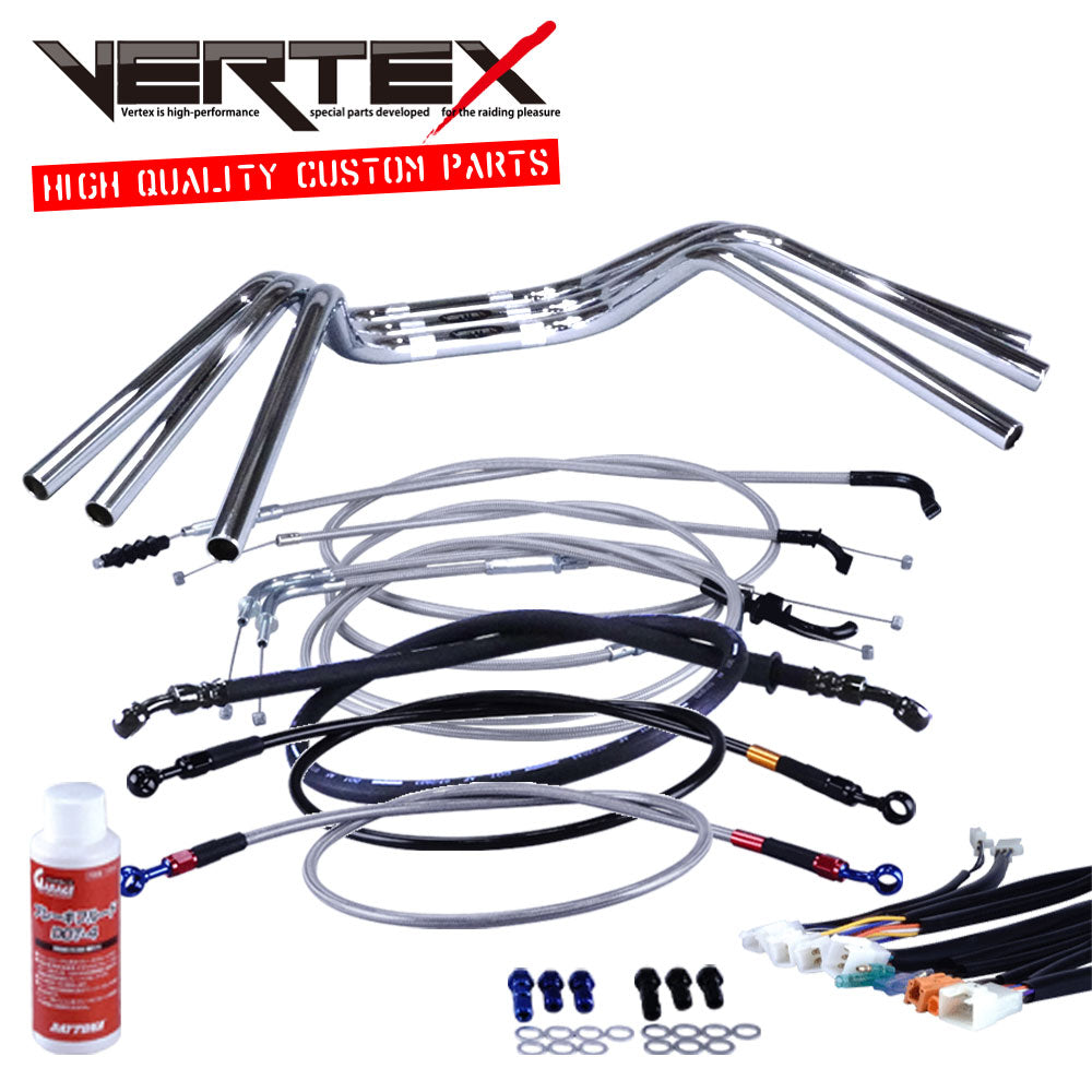 CB400F 97-01年 NC36 鬼ハンドル セット メッシュ ワイヤー