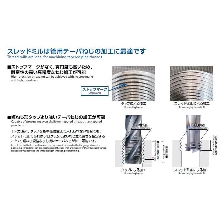 AT-2 MG 11.61X30.6 RC14-INT 高硬度鋼用底刃付きスレッドミル