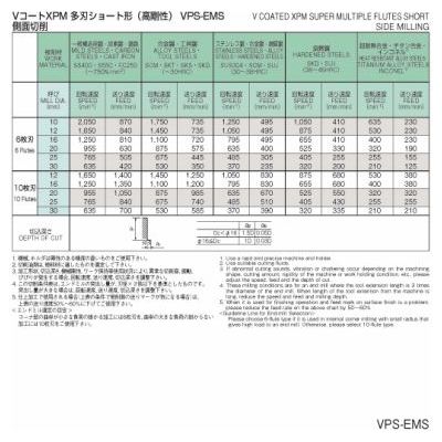 VPS-EMS 12X10F ハイスエンドミル