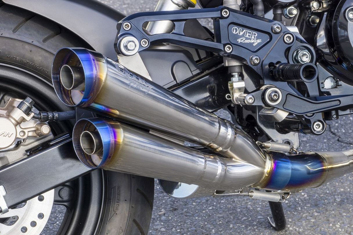 Twin Megaphone Titanium Exhaust System GROM 21-22 1 piece