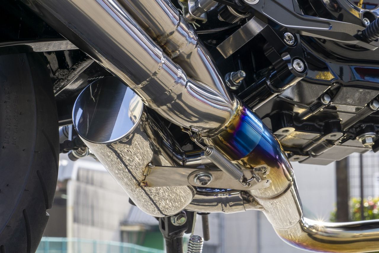 Twin Megaphone Titanium Exhaust System GROM 21-22 1 piece