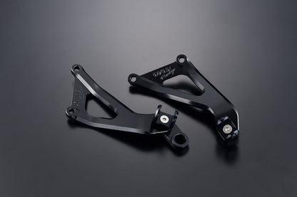 Aluminum Billet Muffler Stay / Tandem Stay BLK Ninja ZX-25R SE/ZX-4RR 23- Black Left and Right Set
