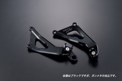 Aluminum Billet Muffler Stay/Tandem Stay Gunmetal Ninja ZX-25R SE/ZX-4RR 23- Gunmetal Left and Right Set