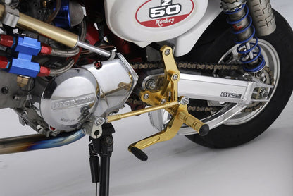 Rear Sets 4POS/GLD MONKEY (Disc) Gold Anodized Finish 1 pc.