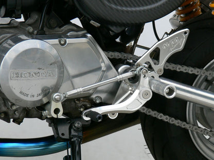 Rear Sets 3-Position Monkey (Drum) Silver Anodized Finish 1 pc.