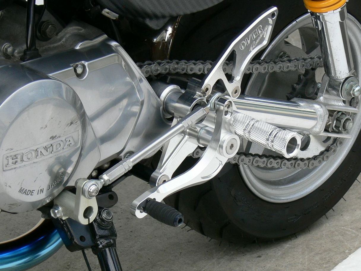 Rear Sets 3-Position Monkey (Drum) Silver Anodized Finish 1 pc.