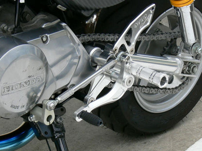 Rear Sets 3-Position Monkey (Drum) Silver Anodized Finish 1 pc.