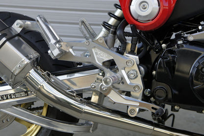 Rear Sets/Tandem 4-Position GROM 13-20 Silver Anodized Finish, 1 Piece