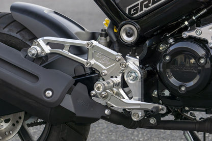 Rear Sets 4POS Silver GROM Silver Anodized Finish 1 unit