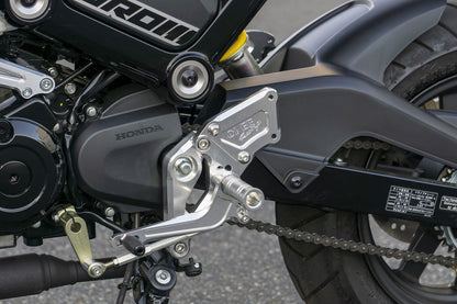 Rear Sets 4POS Silver GROM Silver Anodized Finish 1 unit