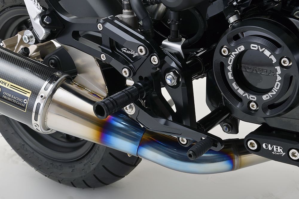 バックステップ 4POS タンデム付 ブラック GROM ブラック 1個