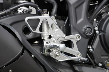 バックステップ SIL YZF-R25/MT-25 シルバーアルマイト仕上げ 1個