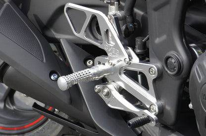 バックステップ SIL YZF-R25/MT-25 シルバーアルマイト仕上げ 1個