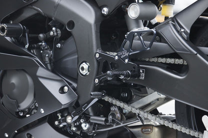 Rear Sets 6P BLK YZF-R6 17 Black Anodized Finish 1pc.