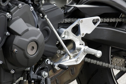 Rear Sets SIL MT-09 14-16/Tracer/XSR900 Silver Anodized Finish 1 pc.