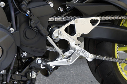Rear Sets SIL MT-09 17- Silver Anodized Finish 1 pc.