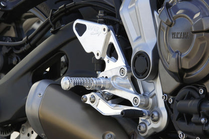 Rear Sets SIL MT-07 -17/18-20 Silver Anodized Finish 1pc.