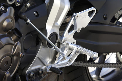 Rear Sets SIL MT-07 -17/18-20 Silver Anodized Finish 1pc.