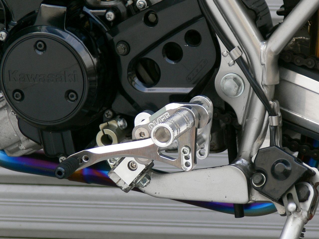 バックステップ ツーリング KSR110 13/KSR-PRO シルバーアルマイト仕上げ 1個