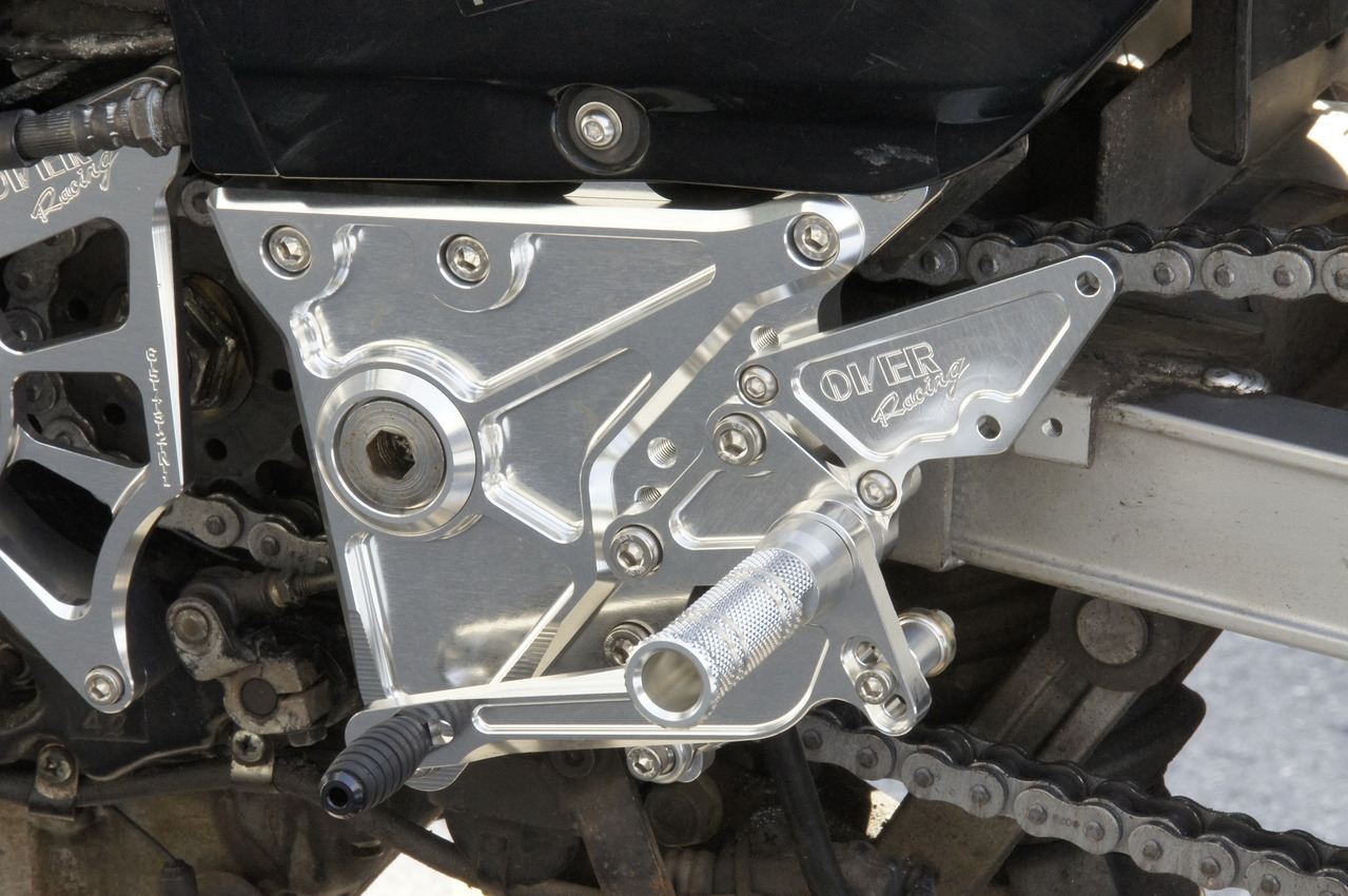 Rear Sets 4 Position Silver GPZ900R Silver Anodized Finish 1 pc.