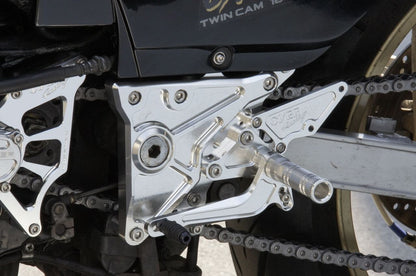 Rear Sets 4 Position Silver GPZ900R Silver Anodized Finish 1 pc.