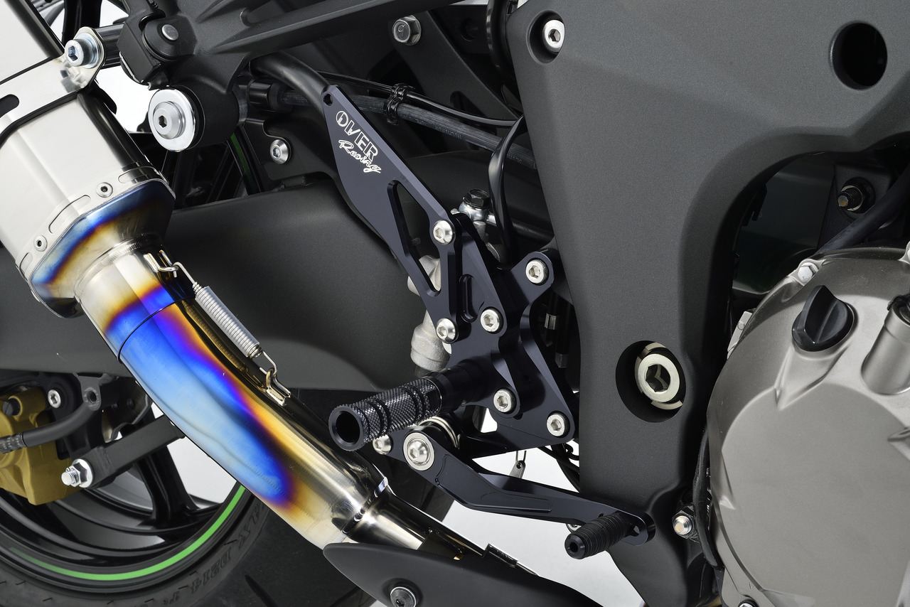 Rear Sets 4POS/BLK Z1000 14/Ninja1000 11-14 Black Alumite Finish 1 pc