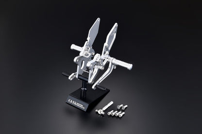 Rear Sets 4 Positions Silver ZX-25R Silver Anodized Finish 1 pc.