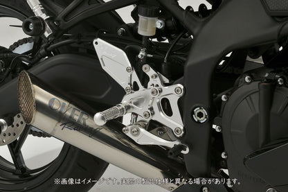 Rear Sets 4 Positions Silver ZX-25R Silver Anodized Finish 1 pc.