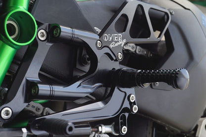 Rear Sets 4P BLK NinjaH2(15) Black anodized finish 1 piece