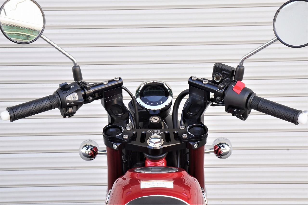スポーツライディングハンドルキット BLK MONKEY125 ブラックアルマイト仕上げ 1個