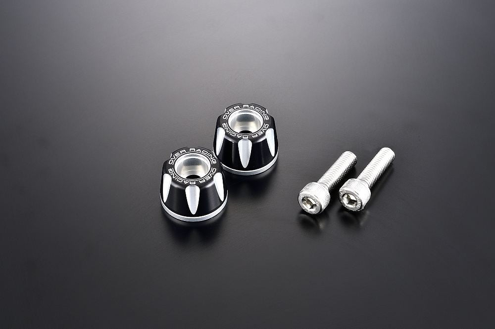 Bar End Type 2 for M8, Black/Silver, 1 pc.