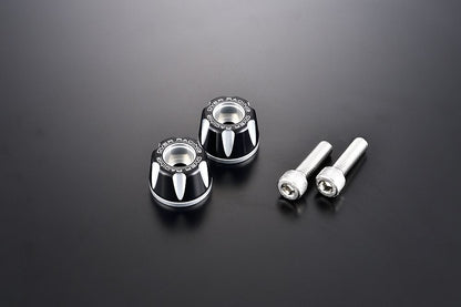 Bar End Type 2 for M8, Black/Silver, 1 pc.