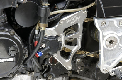 Sprocket cover GPZ900R, silver anodized finish, 1 piece