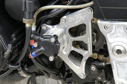Sprocket cover GPZ900R, silver anodized finish, 1 piece